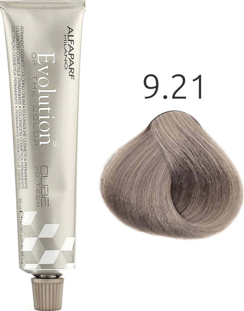 Alfaparf Evolution of the Color CUBE hajfesték - 9.21 60ml Very Light Blonde Violet Ash képe 1